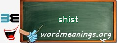 WordMeaning blackboard for shist
